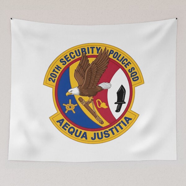 Item preview, USAF 20th Security Police Squadron "Aequa Justitia" Patch Graphic designed and sold by CharlieDesings.