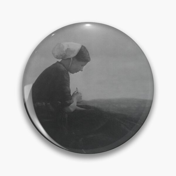 Item preview, Extremely rare Mending Nets, 1894 vintage fine art black and white photograph portrait by  Alfred Stieglitz designed and sold by Astrid Arkhangelsky.