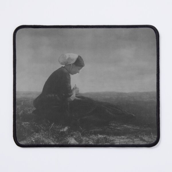 Item preview, Extremely rare Mending Nets, 1894 vintage fine art black and white photograph portrait by Alfred Stieglitz designed and sold by Astrid Arkhangelsky.
