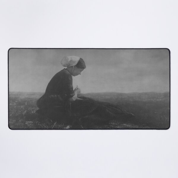 Item preview, Extremely rare Mending Nets, 1894 vintage fine art black and white photograph portrait by Alfred Stieglitz designed and sold by Astrid Arkhangelsky.