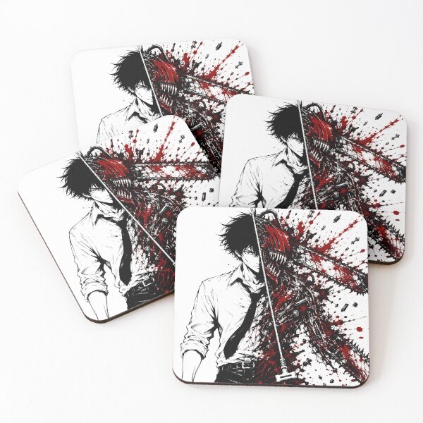 Item preview, Chainsaw Warrior Transformation Red Black Ink Art designed and sold by MouradStudio.