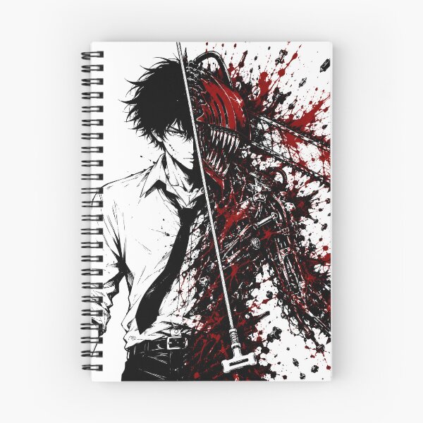 Item preview, Chainsaw Warrior Transformation Red Black Ink Art designed and sold by MouradStudio.
