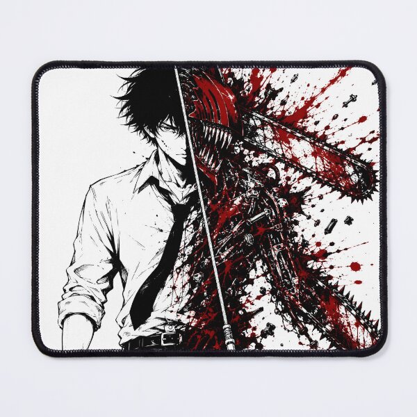 Item preview, Chainsaw Warrior Transformation Red Black Ink Art designed and sold by MouradStudio.