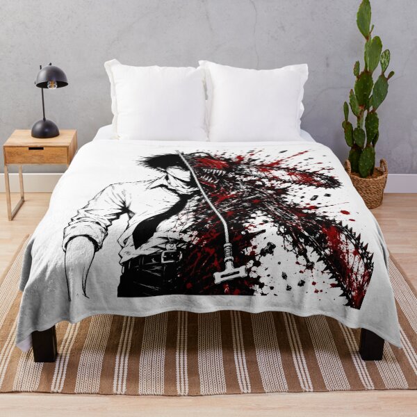 Item preview, Chainsaw Warrior Transformation Red Black Ink Art designed and sold by MouradStudio.