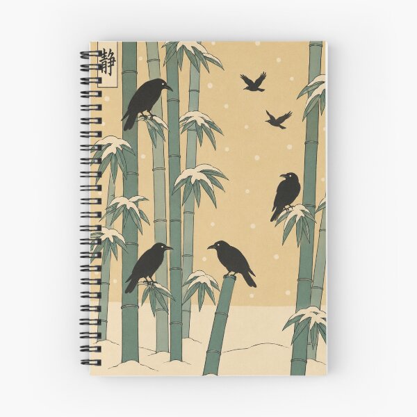 Item preview, Crows in Snowy Bamboo — Nengajo No. 9 | Ukiyo-e Woodblock designed and sold by Planthem.