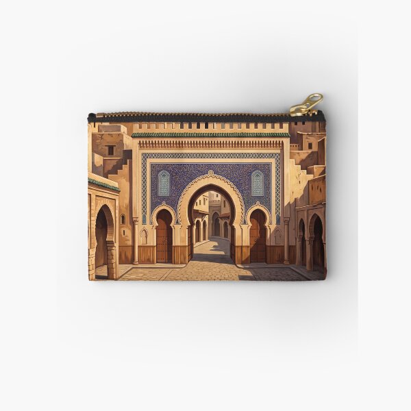 Item preview, Fez Morocco Vintage Travel Poster – Bab Bou Jeloud Gate & Medina Art designed and sold by Bomax121.