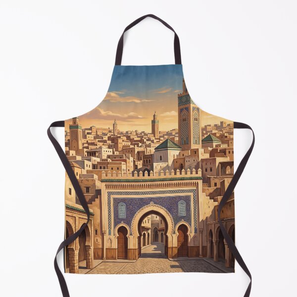 Item preview, Fez Morocco Vintage Travel Poster – Bab Bou Jeloud Gate & Medina Art designed and sold by Bomax121.