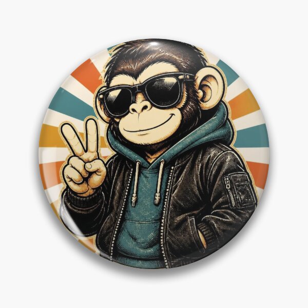 Item preview, Retro Cool Ape – Vintage Peace Style designed and sold by Icareis-Studios.