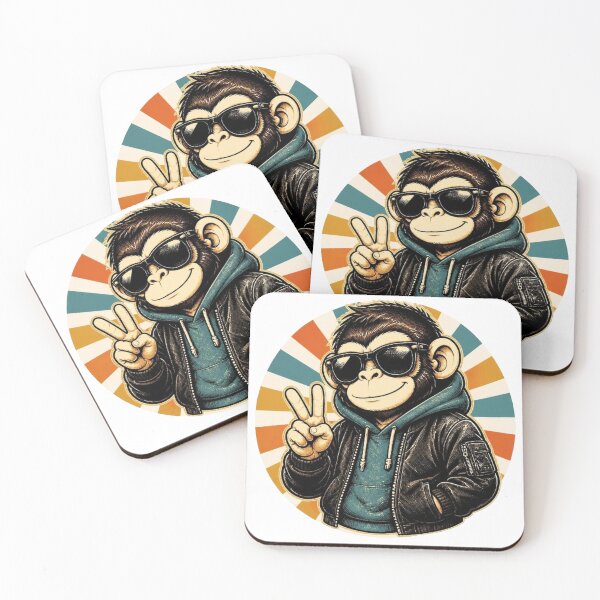 Item preview, Retro Cool Ape – Vintage Peace Style designed and sold by Icareis-Studios.
