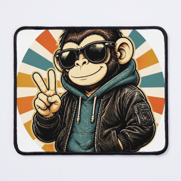 Item preview, Retro Cool Ape – Vintage Peace Style designed and sold by Icareis-Studios.