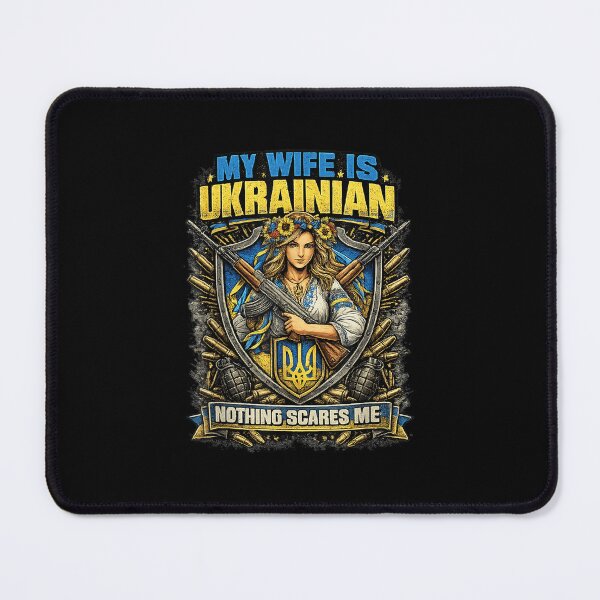Item preview, My Wife Is Ukrainian Nothing Scares Me Patriotic Support Ukraine designed and sold by ViniBall.