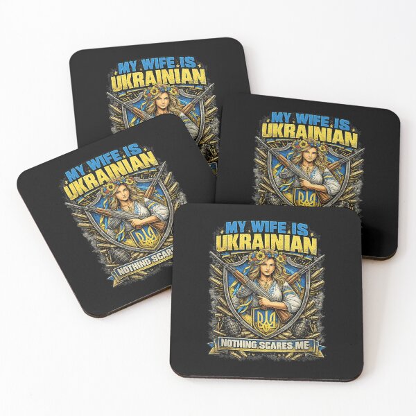 Item preview, My Wife Is Ukrainian Nothing Scares Me Patriotic Support Ukraine designed and sold by ViniBall.