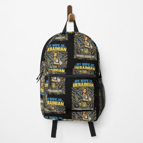 Item preview, My Wife Is Ukrainian Nothing Scares Me Patriotic Support Ukraine designed and sold by ViniBall.