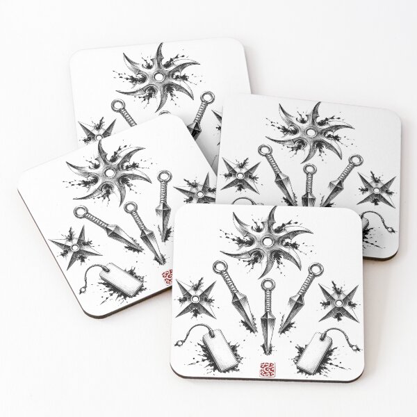 Item preview, Ninja Weapons Arsenal Japanese Tattoo Flash Art designed and sold by MouradStudio.