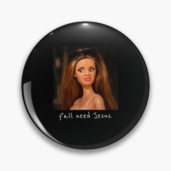 Item preview, Y'all Need Jesus Funny Sassy Doll Meme designed and sold by OddPopARt.