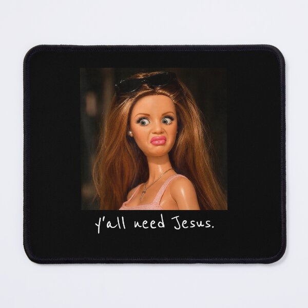 Item preview, Y'all Need Jesus Funny Sassy Doll Meme designed and sold by OddPopARt.