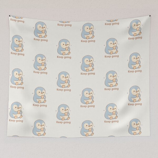 Item preview, Pebble Penguin – Keep Going Motivational Sticker designed and sold by Cerys-GS.