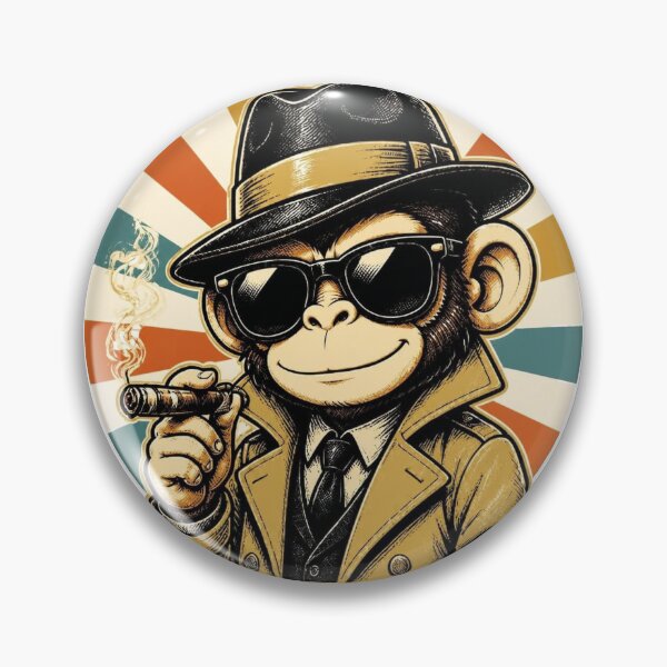 Item preview, Retro Detective Ape – Vintage Noir Style designed and sold by Icareis-Studios.