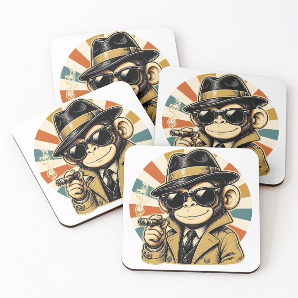 Item preview, Retro Detective Ape – Vintage Noir Style designed and sold by Icareis-Studios.