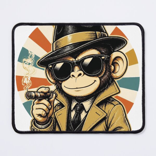 Item preview, Retro Detective Ape – Vintage Noir Style designed and sold by Icareis-Studios.
