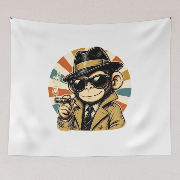 Item preview, Retro Detective Ape – Vintage Noir Style designed and sold by Icareis-Studios.