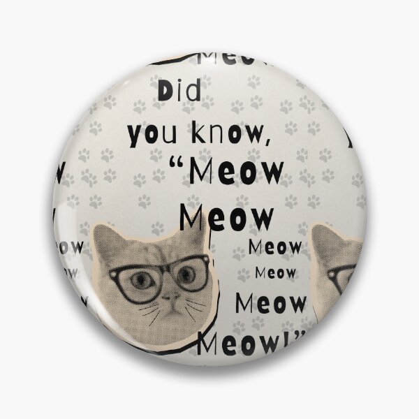 Item preview, Did You Know Meow Meow Funny Smart Cat With Glasses Art designed and sold by Artemis & Woven Collective.