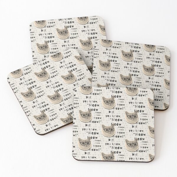 Item preview, Did You Know Meow Meow Funny Smart Cat With Glasses Art designed and sold by Artemis & Woven Collective.