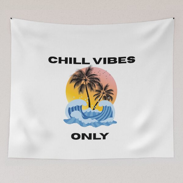 Item preview, Chill Vibes Only Vintage Sunset Palm Trees designed and sold by RoyalPrime.