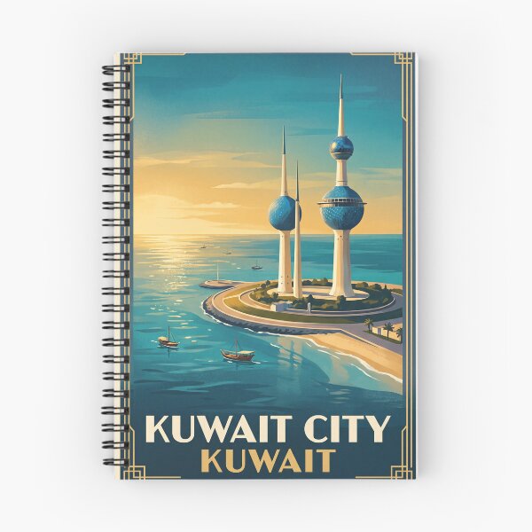 Item preview, Kuwait City Kuwait Vintage Travel Poster – Kuwait Towers & Arabian Gulf Art designed and sold by Bomax121.