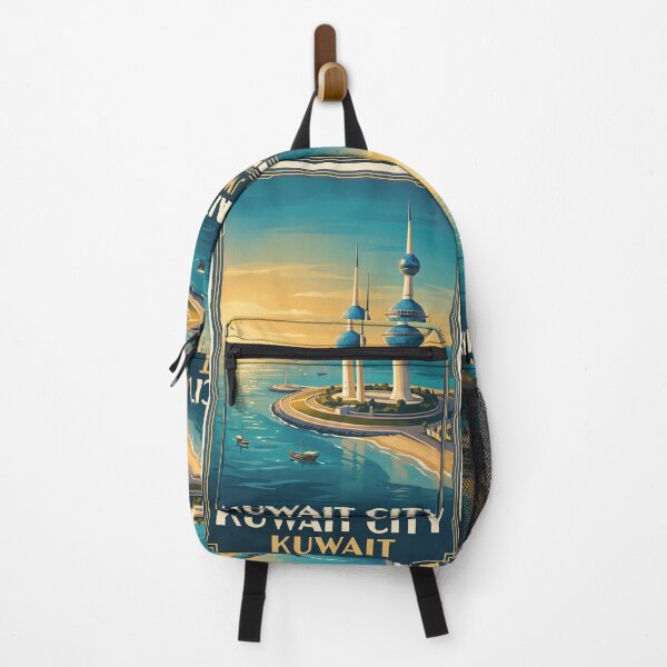 Item preview, Kuwait City Kuwait Vintage Travel Poster – Kuwait Towers & Arabian Gulf Art designed and sold by Bomax121.