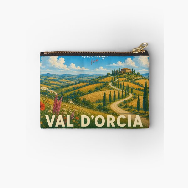 Item preview, Val d'Orcia Italy Vintage Travel Poster designed and sold by Earth Celebration Designs.