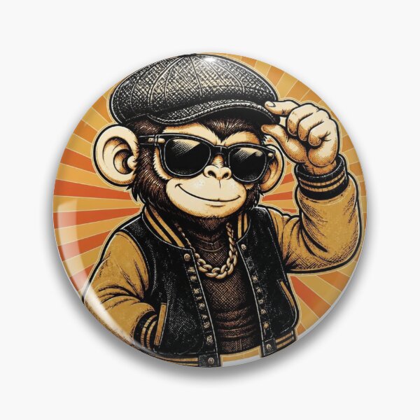 Item preview, Retro Hipster Ape – Vintage Street Style designed and sold by Icareis-Studios.