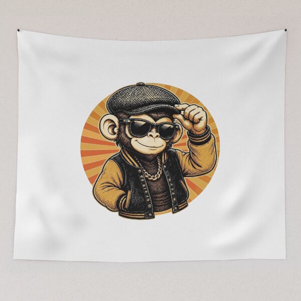 Item preview, Retro Hipster Ape – Vintage Street Style designed and sold by Icareis-Studios.