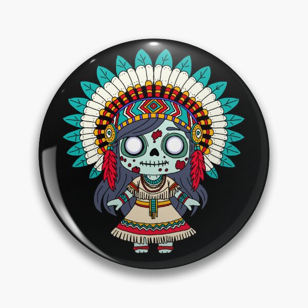 Item preview, Cute Zombie Native American Girl designed and sold by HRSCreates.