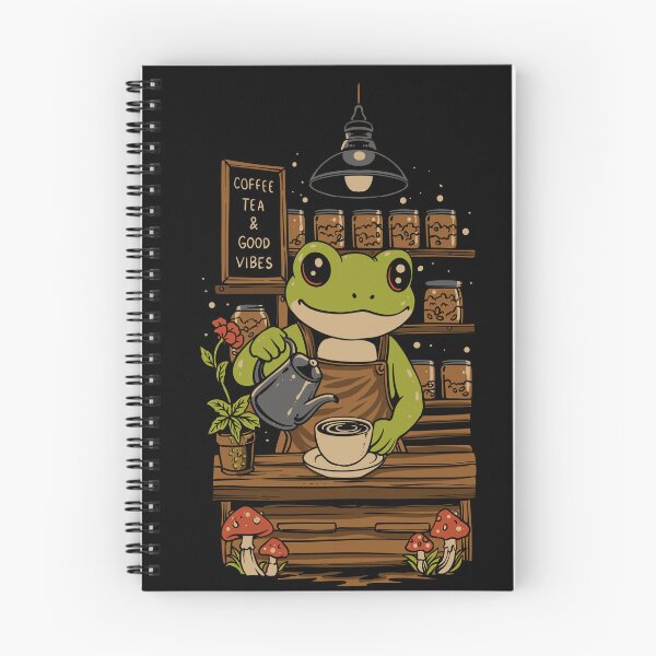 Item preview, Cute Frog Barista Coffee Shop Illustration designed and sold by phsycartwork.