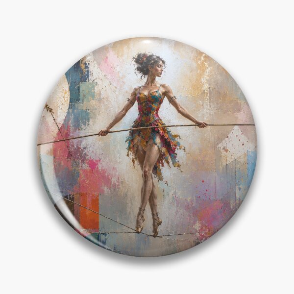 Item preview, Tightrope walker painting designed and sold by GalleryKauffeld.