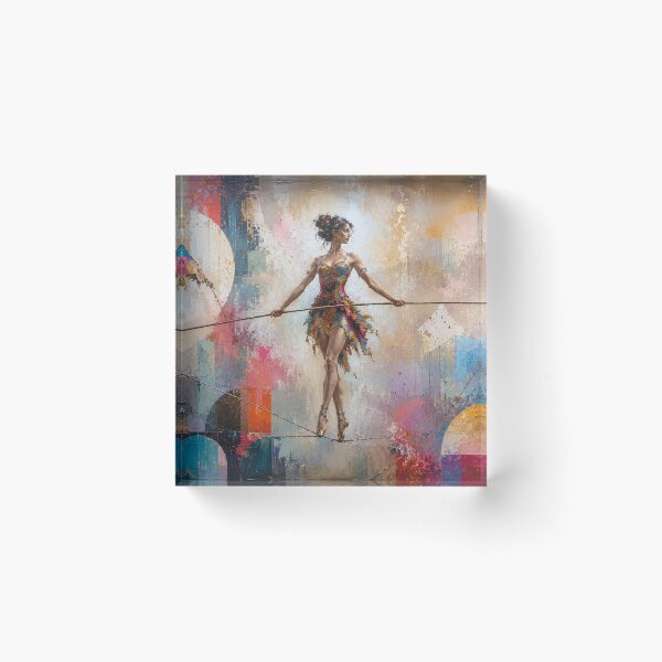 Item preview, Tightrope walker painting designed and sold by GalleryKauffeld.