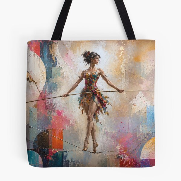 Item preview, Tightrope walker painting designed and sold by GalleryKauffeld.