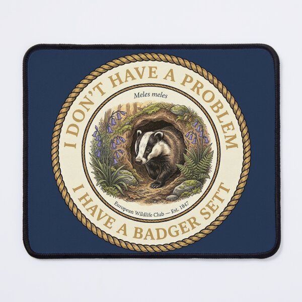 Item preview, I Don't Have a Problem Have a Badger Sett Badge designed and sold by CalmCapy Co.