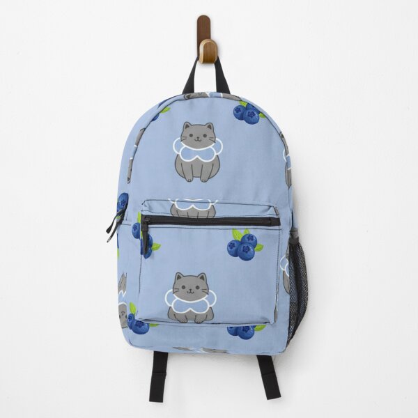 Item preview, Cute Gray Cat and Blueberries Seamless Pattern designed and sold by Wawa5656.