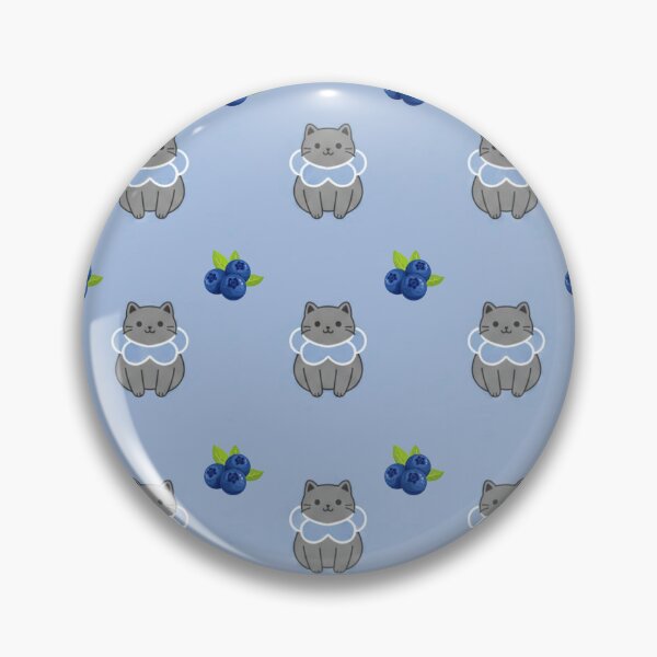 Item preview, Cute Gray Cat and Blueberries Seamless Pattern designed and sold by Wawa5656.
