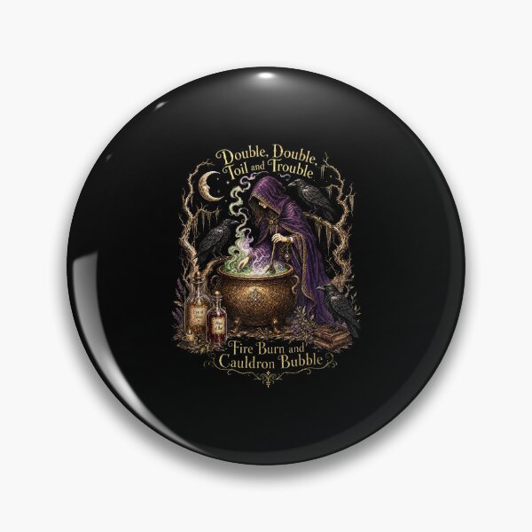 Item preview, Double Double Toil And Trouble Fire Burn Cauldron Bubble Witch Halloween designed and sold by ViniBall.