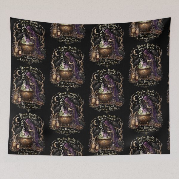 Item preview, Double Double Toil And Trouble Fire Burn Cauldron Bubble Witch Halloween designed and sold by ViniBall.