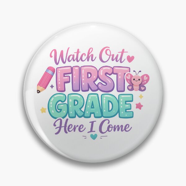 Item preview, Watch Out First Grade Here I Come – Kawaii Pastel Girls Back to School Gift  designed and sold by Artycom.