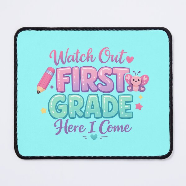 Item preview, Watch Out First Grade Here I Come – Kawaii Pastel Girls Back to School Gift designed and sold by Artycom.