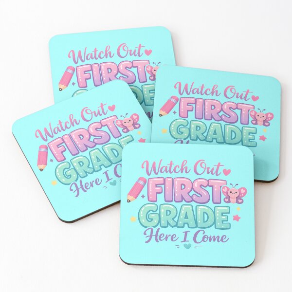 Item preview, Watch Out First Grade Here I Come – Kawaii Pastel Girls Back to School Gift  designed and sold by Artycom.