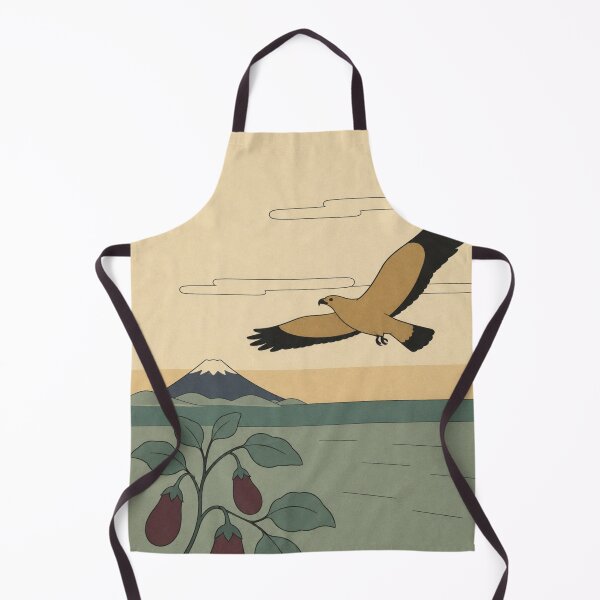 Item preview, Hawk Fuji and Aubergines — Nengajo No. 10 | Ukiyo-e Woodblock designed and sold by Planthem.