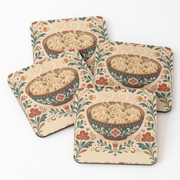 Item preview, Wall Art - Postcard - Folk‑Art Dumpling Bowl designed and sold by ForeverPrintsOK.