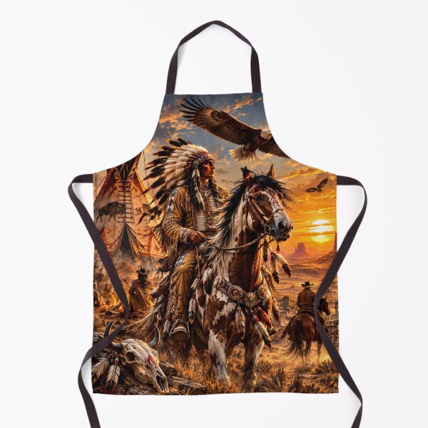 Item preview, Native American Warrior at Sunset designed and sold by RabeART.