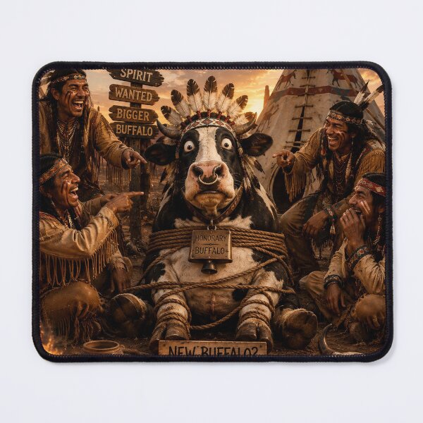 Item preview, Funny Native Buffalo Chief designed and sold by RabeART.
